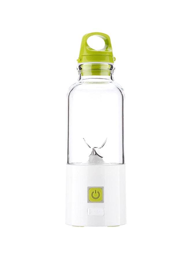 عصارة محمولة مزودة بعدد 6 شفرات ومنفذ USB للشحن 500 ml JC0015 أخضر/ أبيض/ شفاف 