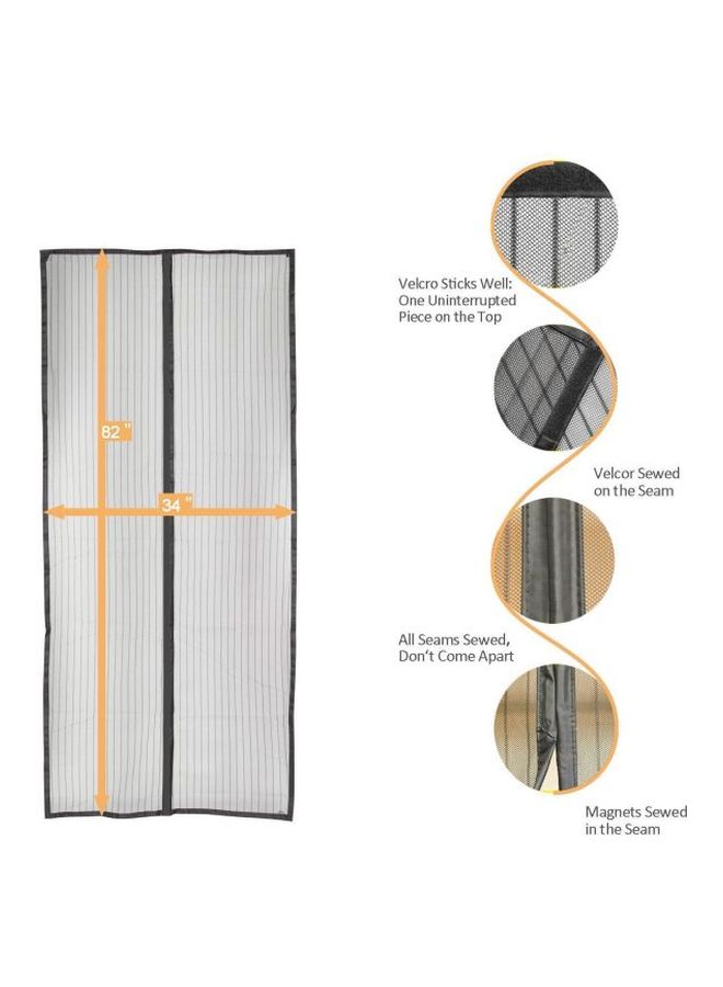 iGotTech - Full Frame Magnetic Mosquito Repellent Door Curtain Black - Image 1