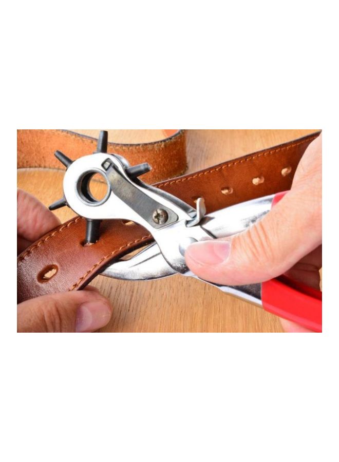 2-Piece Belt Punch Plier Silver/Red  - Image 2