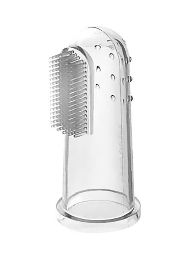 Silicone Finger Toothbrush Clear - Image 1
