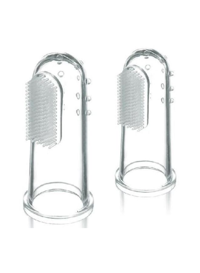 Silicone Finger Toothbrush Clear - Image 2