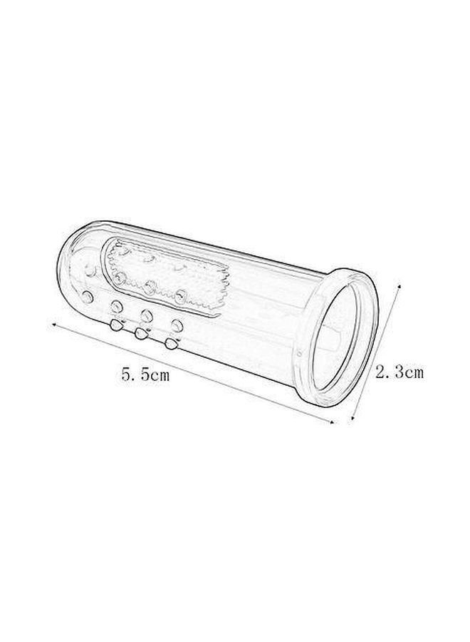 Silicone Finger Toothbrush Clear - Image 3