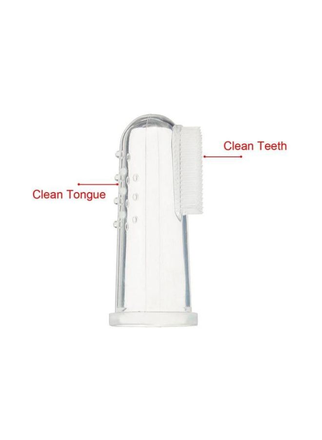 Silicone Finger Toothbrush Clear - Image 4