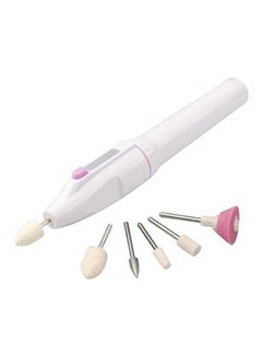 Salon Shaper 6-Piece Electric Manicure Kit White/Pink/Silver 