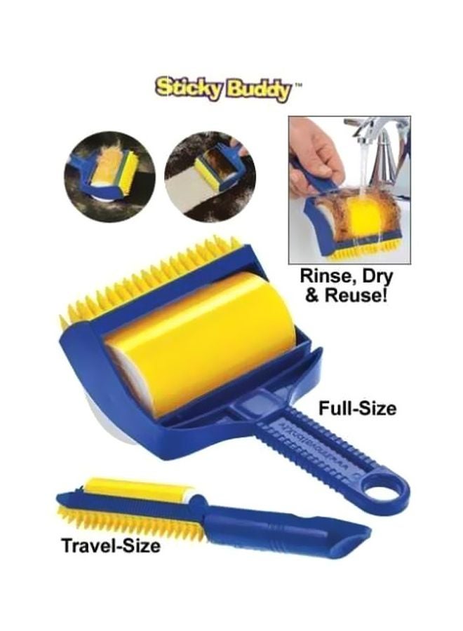 Sticky Buddy Reusable Lint Roller Yellow/Blue - Image 3