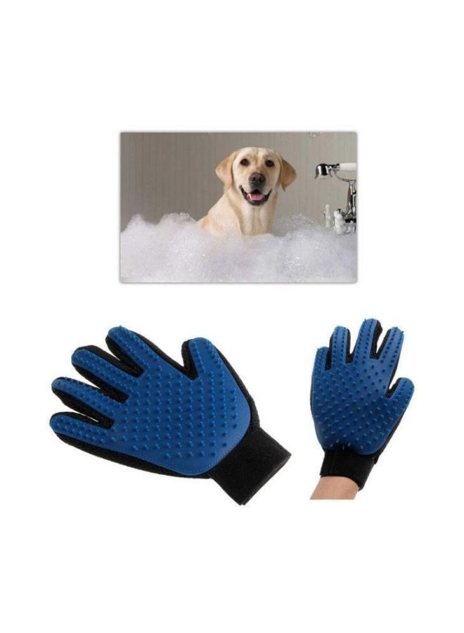 Generic Hair Remover Massage Glove Brush Blue/Black - Image 3