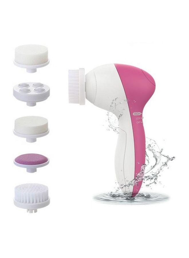 فرشاة تنظيف الوجه الكهربائية أبيض/ وردي - Image 2