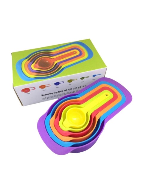 6-Piece Stackable Measuring Cups And Spoons Set Red/Green/Yellow