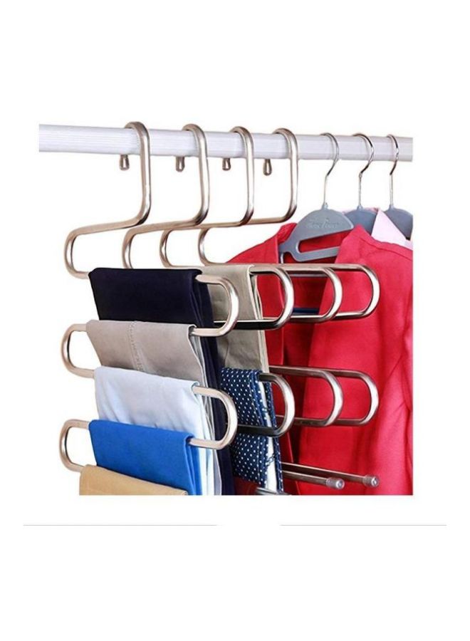 5 Rack Layer Multi-Purpose Hanger Silver 36x38cm