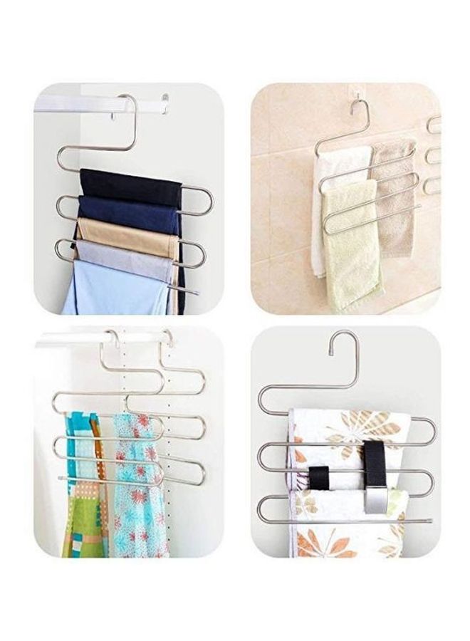 5 Rack Layer Multi-Purpose Hanger Silver 36x38cm
