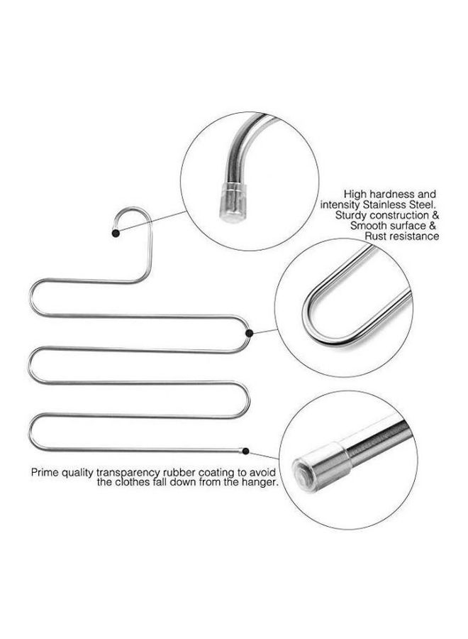 5 Rack Layer Multi-Purpose Hanger Silver 36x38cm