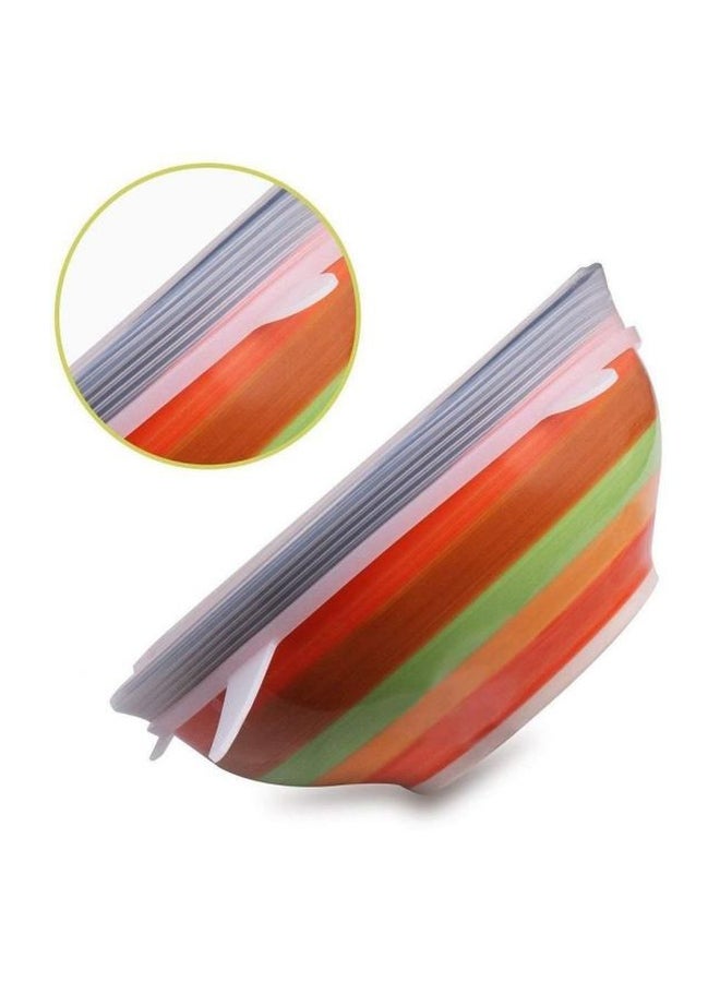 طقم أغطية مطاطية من السيليكون عدد 6 قطع شفاف  - Image 4
