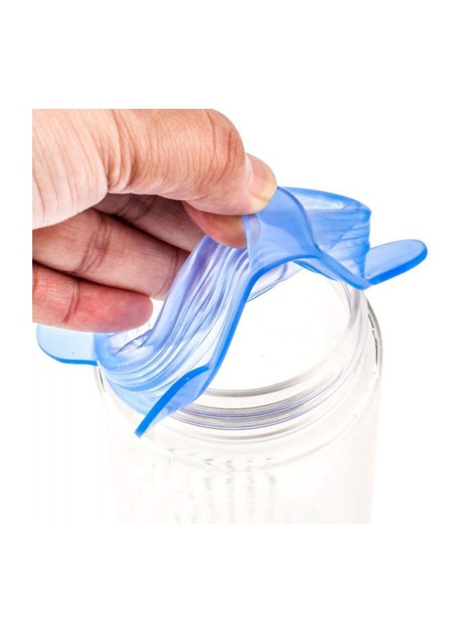 6-Piece Silicone Stretch Lid Set Blue  - Image 4