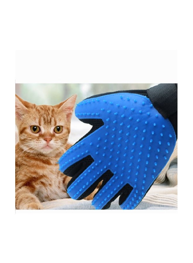 Hair Remover Massage Glove Brush Blue/Black - Image 3