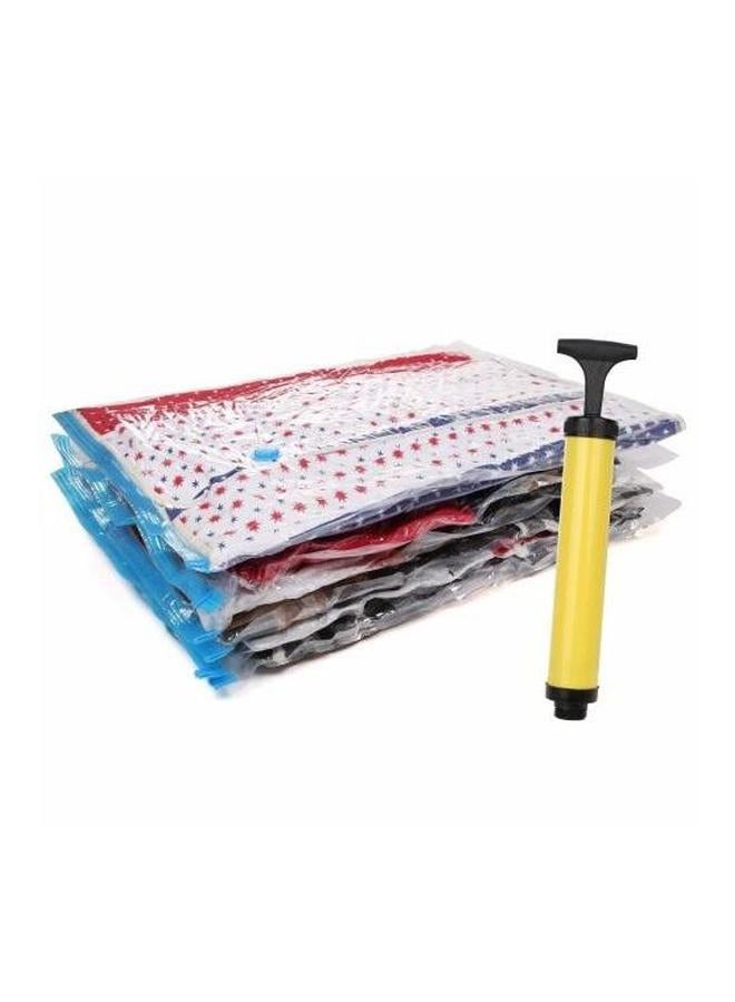 Qings Pack Of 6 Vacuum Storage Bag White/Blue 50x70cm - Image 2