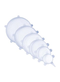 6-Piece Silicone Stretch Lid Set Clear