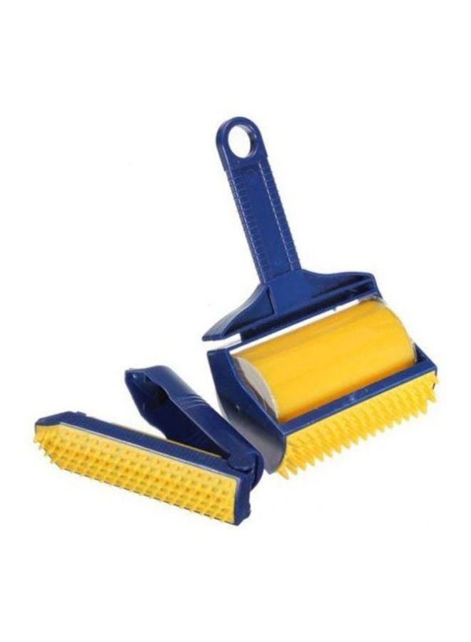 2-Piece Pet Hair Remover Lint Roller Brush Blue/Yellow - Image 2