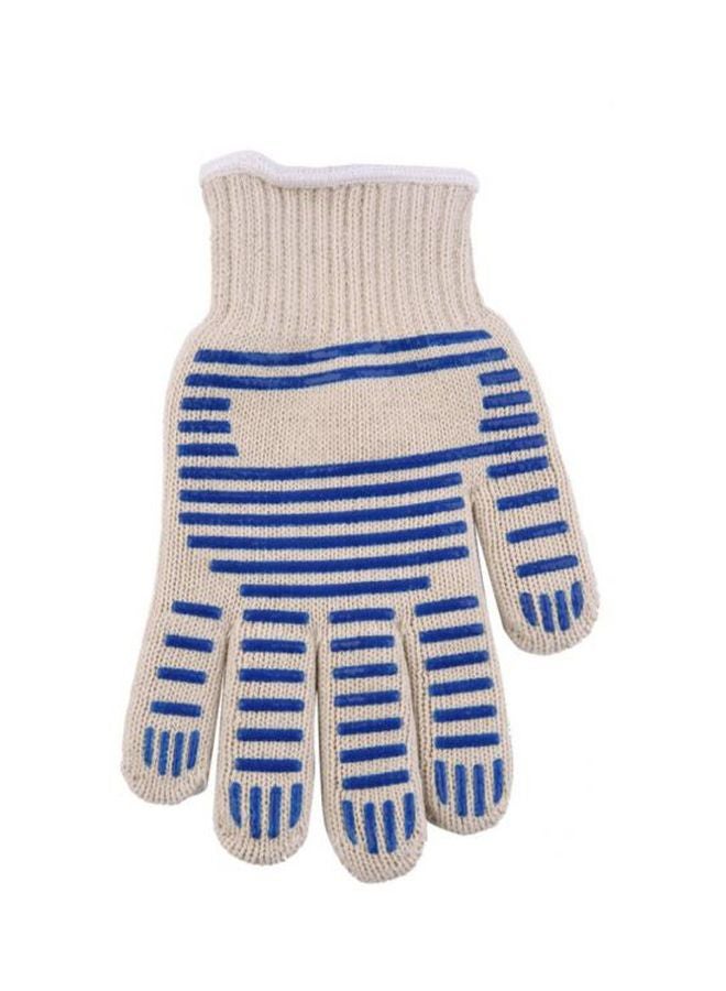 BLANCGROUP - Printed Oven Mitts White/Blue - Image 1