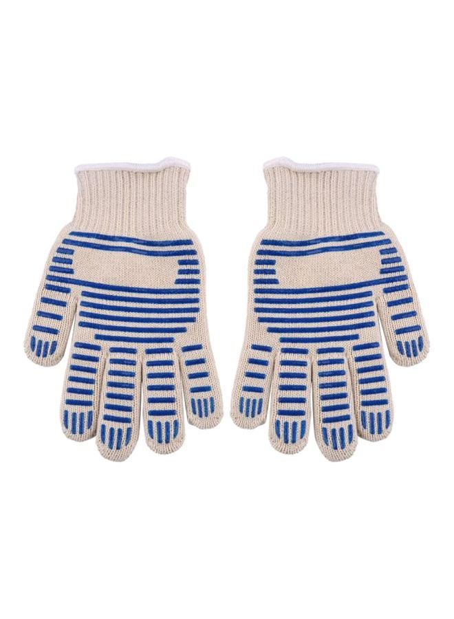 BLANCGROUP - Printed Oven Mitts White/Blue - Image 1