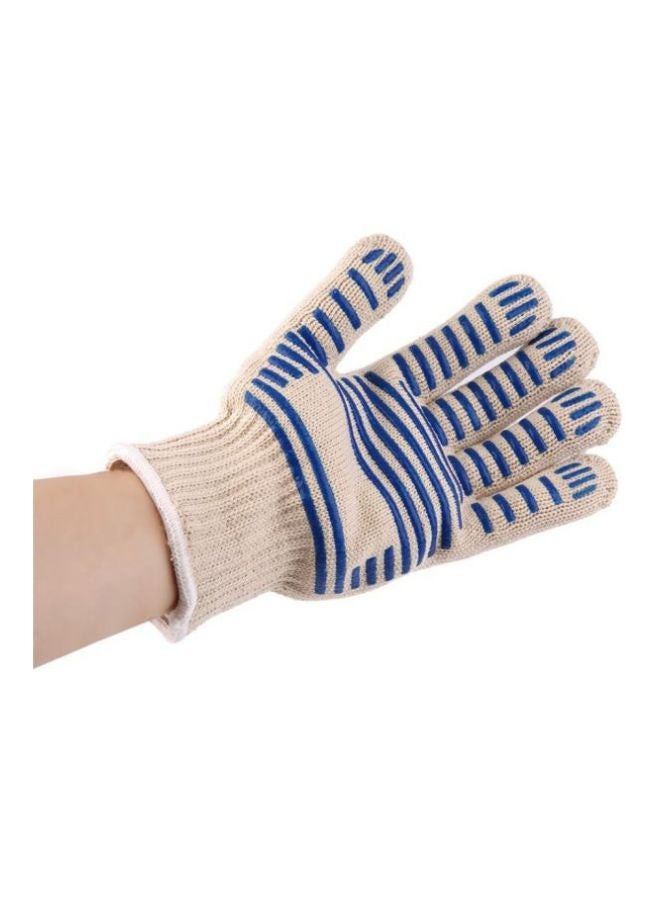 BLANCGROUP - Printed Oven Mitts White/Blue - Image 1