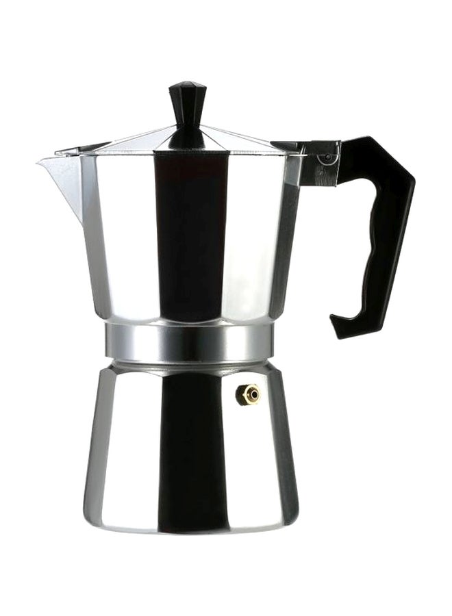 Generic - Portable 3-Cup Espresso Percolator Silver/Black - Image 1