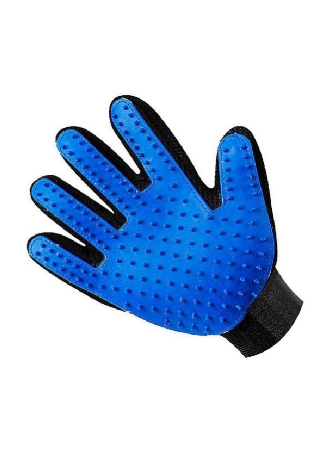 فرشاة تدليك وإزالة الشعر على شكل قفاز للحيوانات الأليفة أسود/أزرق - Image 1