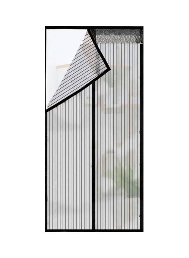 ماركة غير محددة - ستار مغناطيسي للباب طارد للذباب والحشرات بإطار كامل أسود 100x210سم - Image 1