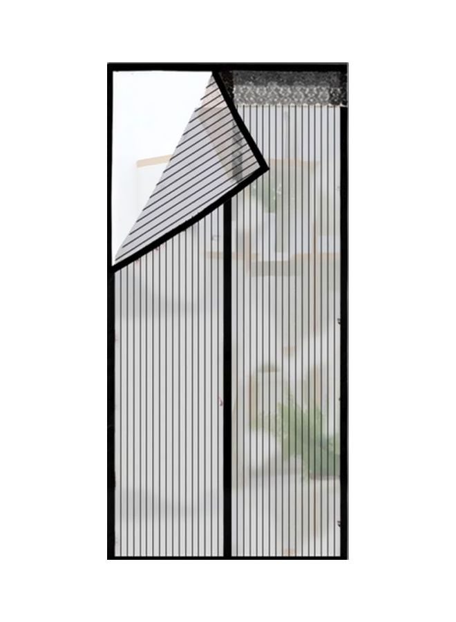 ماركة غير محددة ستار مغناطيسي للباب طارد للذباب والحشرات بإطار كامل أسود 100x200سم  - Image 1