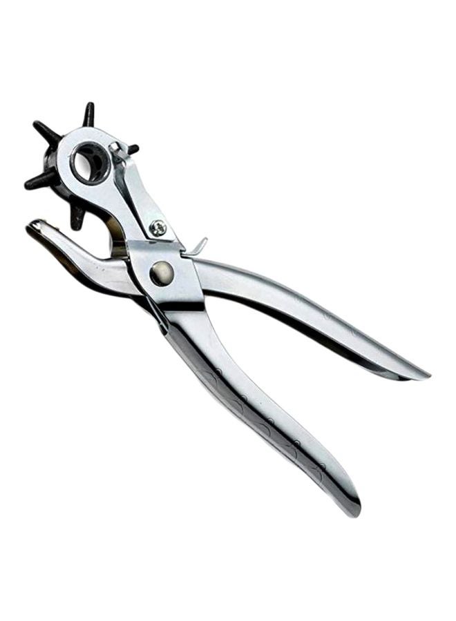Generic Heavy Duty Revolving 6 Hole Leather Punch Silver  - Image 1