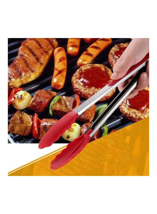 2-Piece Tong Set Red/Silver - Image 3