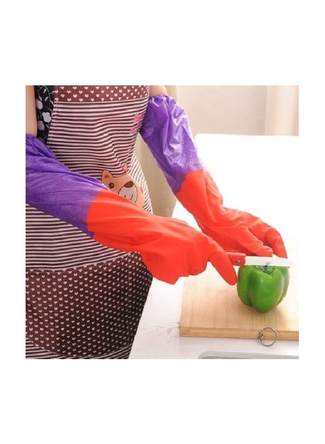 قفازات لتنظيف المنزل من قطعتين أرجواني/أحمر  - Image 4