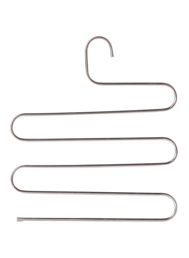 5 Rack Layer Multi-Purpose Hangers Silver 14.17x14.96x0.3inch