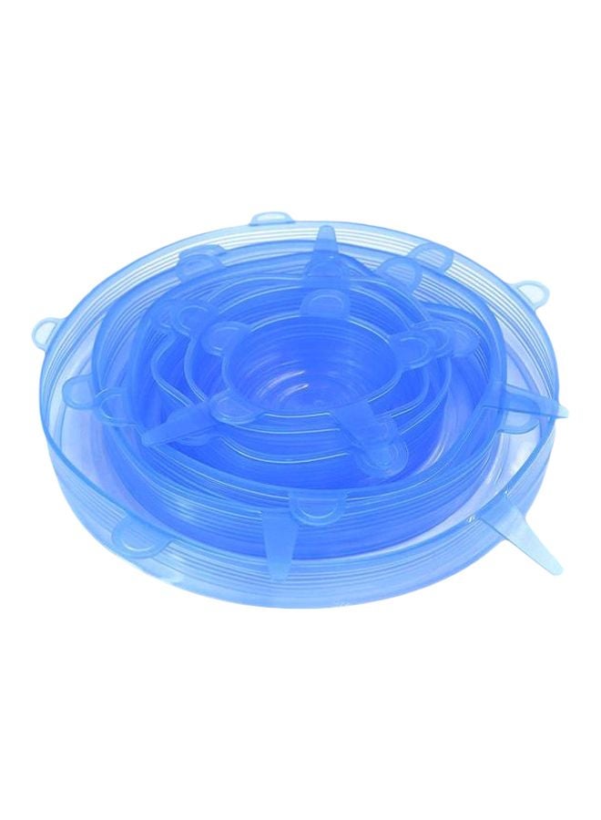 6-Piece Silicone Bowl Lid Blue  - Image 1