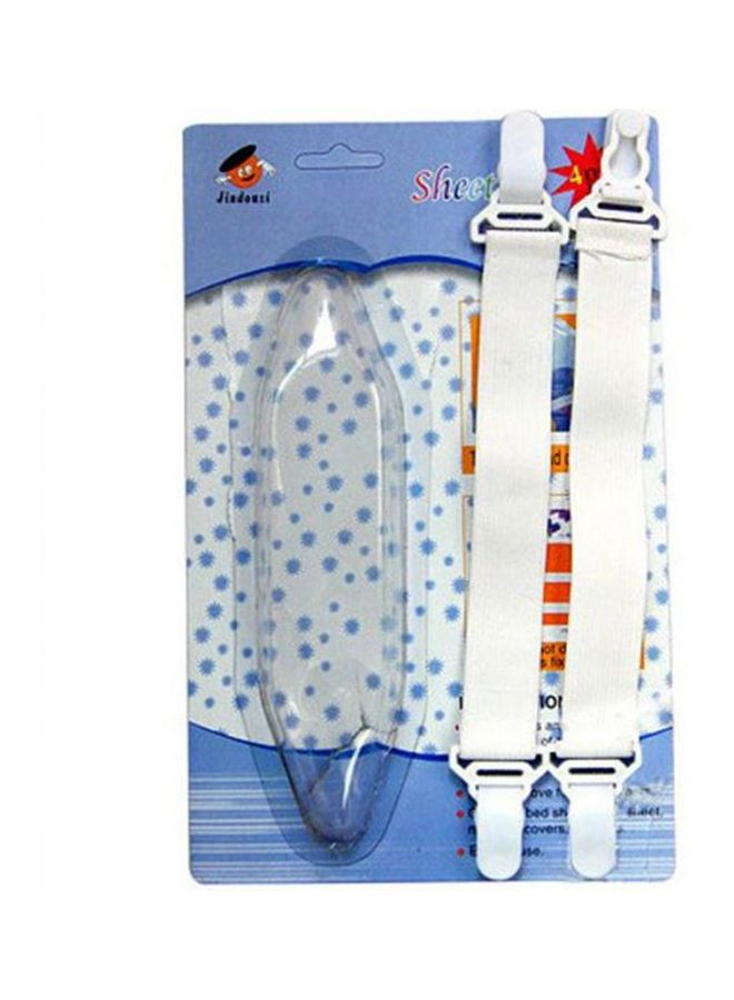 طقم أربطة ملاءة سرير قابلة للتعديل مكون من 4 قطع nylon أزرق  - Image 3