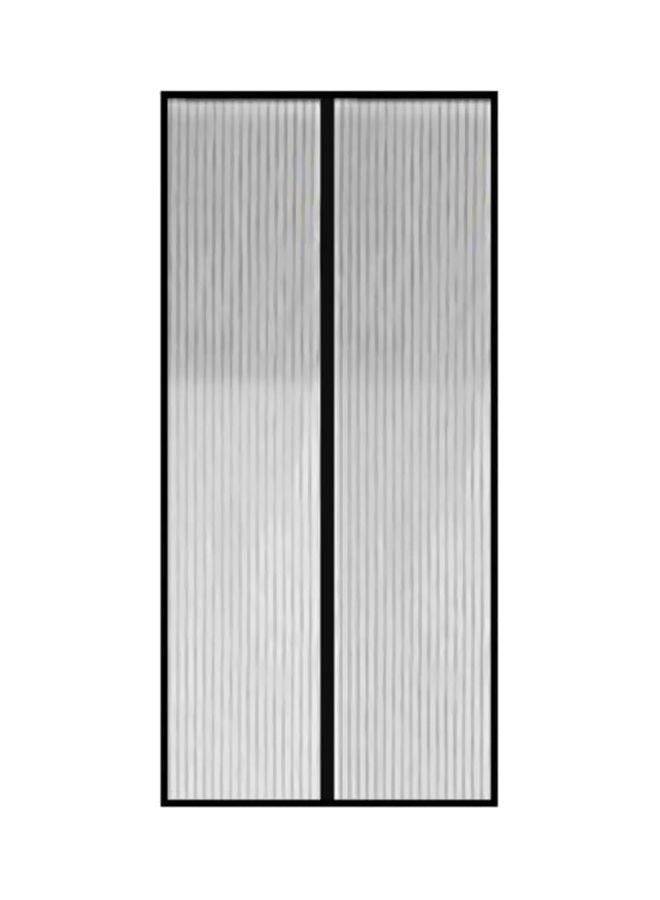 ستار مغناطيسي للباب طارد للذباب والحشرات بإطار كامل أسود/ رمادي 39x83بوصة
