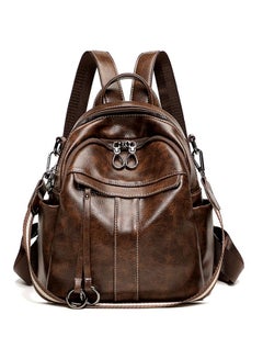 Leather Backpack Brown