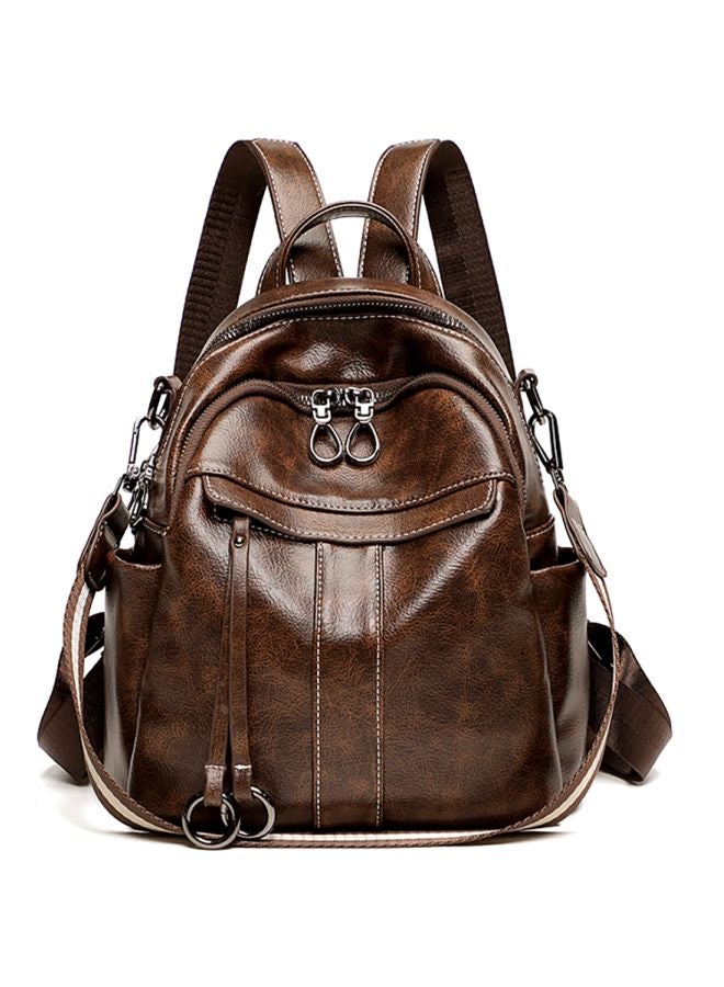 Generic - Leather Backpack Brown - Image 1