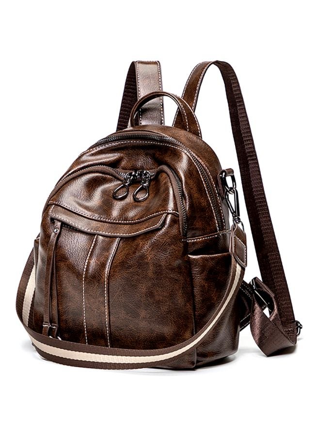 Generic - Leather Backpack Brown - Image 1