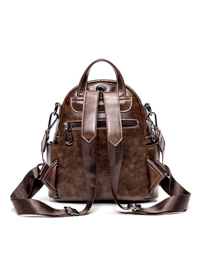 Generic - Leather Backpack Brown - Image 1
