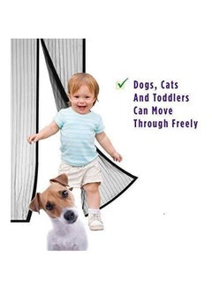 gluckluz Anti-Mosquito Screen Door Curtain Grey/Black 39x83inch  - Image 4