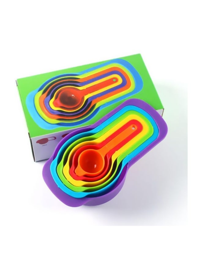 Generic - 6-Piece Stackable Measuring Cups And Spoons Set Multicolor - Image 1