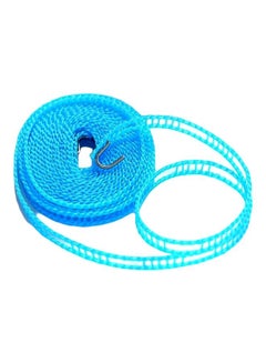 Clothes Drying Rope With Metal Hook Blue/Silver 5meter