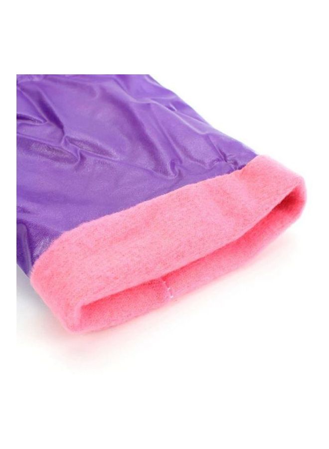 قفازات تنظيف بأكمام طويلة أحمر/ بنفسجي 50سم - Image 3