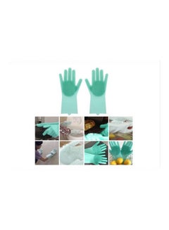 Generic Dishwashing Cleaning Gloves Green  - Image 2