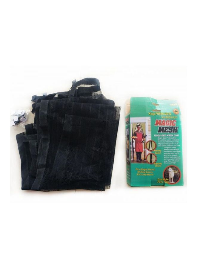 Full Frame Magnetic Mosquito Repellent Door Curtain Black 100x210cm