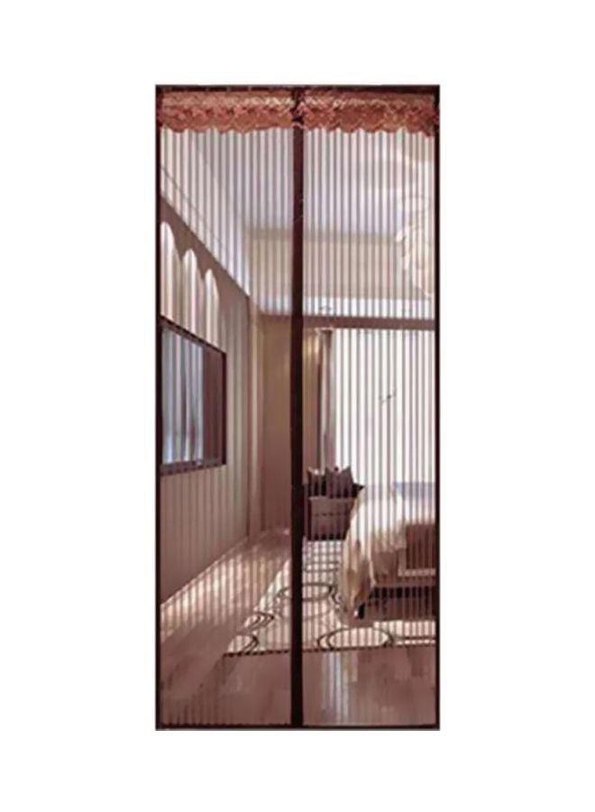 Full Frame Magnetic Mosquito Repellent Door Curtain Coffee Brown 90x210cm - Image 1