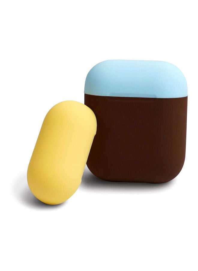 Ozone - Protective Silicone Case For Apple AirPods Brown/Blue/Yellow - Image 1