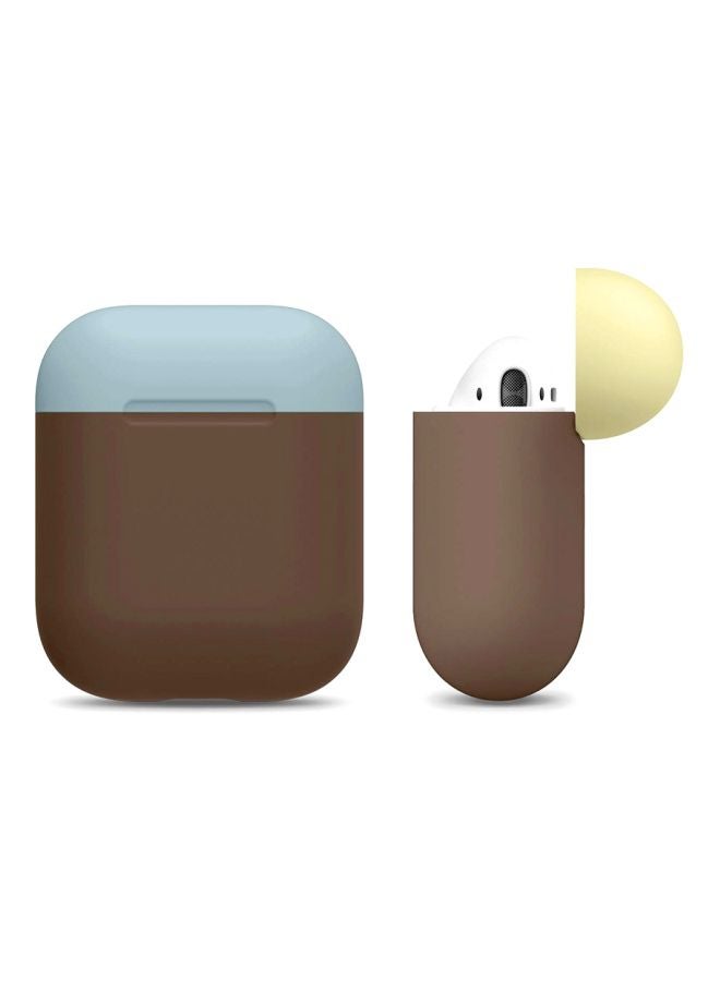 Ozone - Protective Silicone Case For Apple AirPods Brown/Blue/Yellow - Image 1