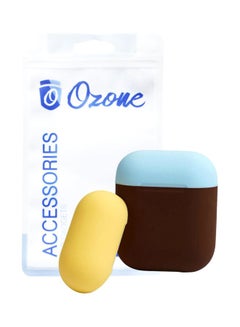 Protective Silicone Case For Apple AirPods Brown/Blue/Yellow