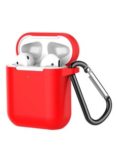 Ozone Protective Case For Apple AirPods 1/2 With Carabiner Red/Black  - Image 1